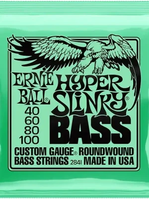 Neu im Shop | ERNIE BALL 2841 Hyper Slinky Bass 40-100 Nickelwound Steel. Saiten 4-String für Bass