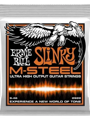 ERNIE BALL 2922 Slinky M-Steel Hybrid 009-046 Saiten für E-Gitarre - Premium-Qualität