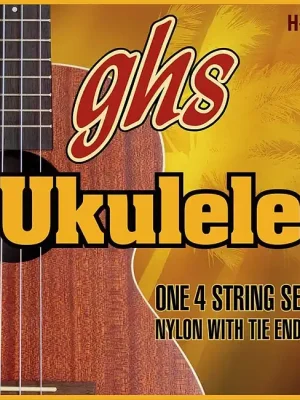 GHS H-100 Hawaiian Black Nylon 013-032 Saiten für Baritone Ukulele E-B-G-D | Markenqualität
