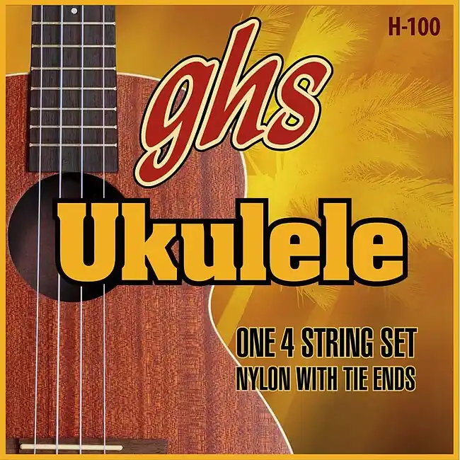 GHS H-100 Hawaiian Black Nylon 013-032 Saiten für Baritone Ukulele E-B-G-D | Markenqualität