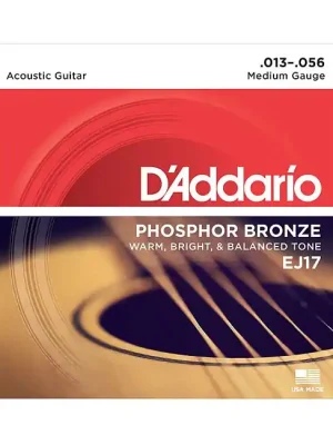 Sehr gefragt - DADDARIO EJ17-3D Medium 013-056 Phosphor Bronze Round. Saiten für Westerngitarre