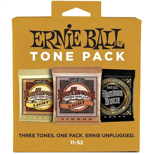 Preisnachlass - ERNIE BALL 3314 Acoustic Tone Pack Light 011-052 3-Pack, Saiten für Westerngitarre /AL