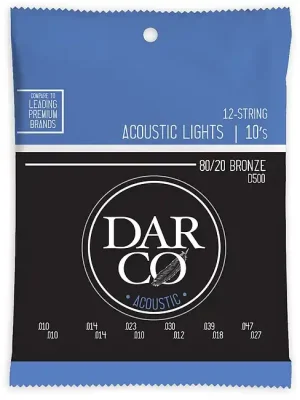MARTIN DARCO D500 Light 010-047 12-saitig Akustik-Gitarresaiten, Bronze | Kundenliebling