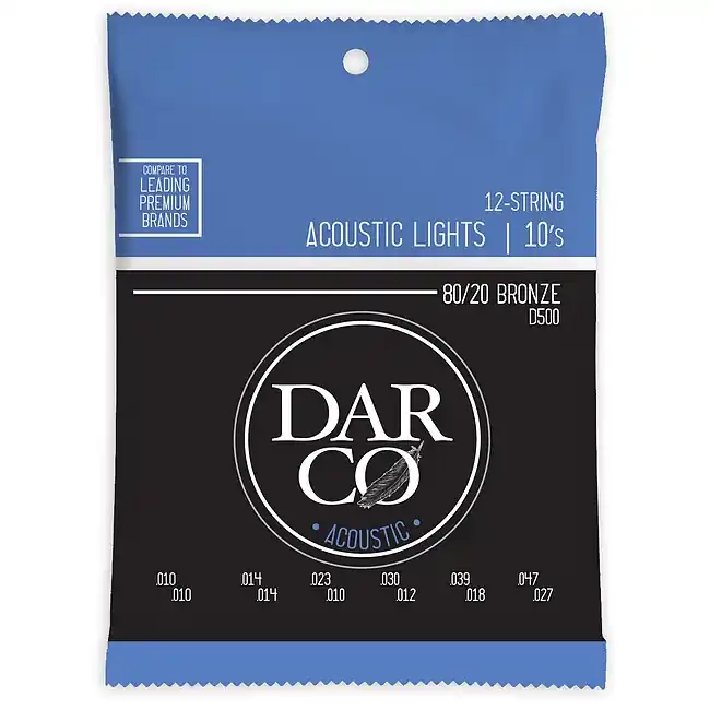MARTIN DARCO D500 Light 010-047 12-saitig Akustik-Gitarresaiten, Bronze | Kundenliebling