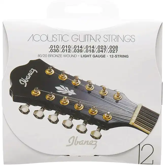 Sonderpreis - IBANEZ IACS12C Acoustic Light 12-Saiter 010-047 Coated 80/20 Bronze Saiten für Akustikgitarre