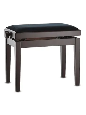 GEWA 130.040 Pianobank DeLuxe rosenholz Massivholz, Velours-Sitzfläche schwarz | Hohe Qualität
