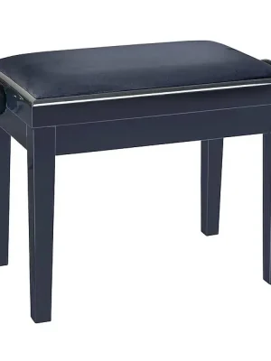 Begrenztes Angebot | K&M 13975 -21 Klavierbank, schwarz hochglanz/Velours schwarz
