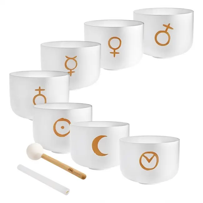 Einfach bestellen - MEINL PCSBSETCHA Sonic Energy Planetarisch gestimmtes Kristallklangschalen Set