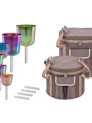 Hohe Qualität - MEINL ESOLCSBSET Sonic Energy 6-tlg. Essence Solfeggio Crystal Singing Bowl Set