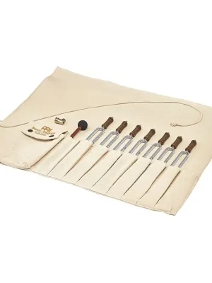 MEINL TF-SET-CHA-R Sonic Energy Tuning Fork Chakra Set inkl. Rollup Bag/Vibration - Direkt ab Werk