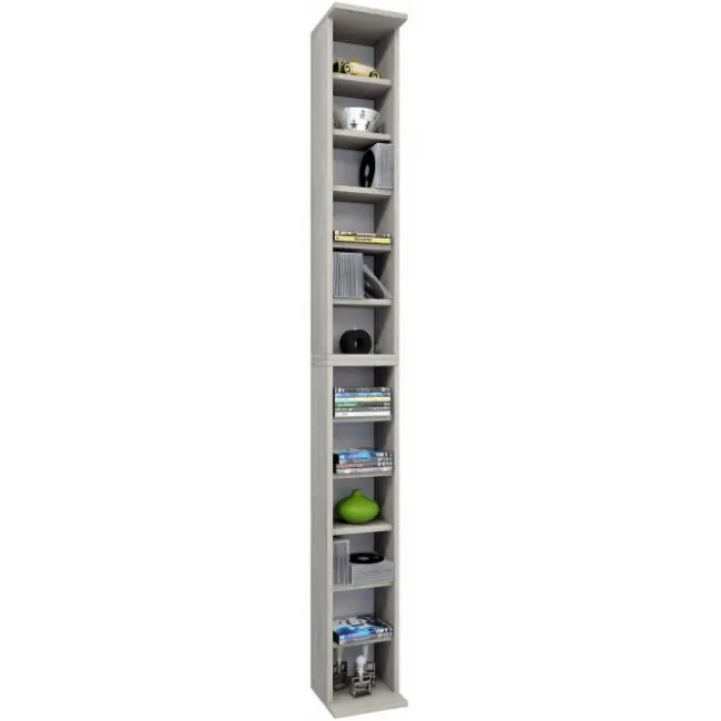 VCM 24006 Bigol DVD/CD-Regal Rack, eiche (Sägegrau) | Top bewertet