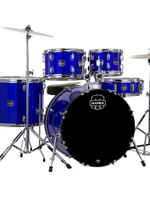 MAPEX CM5294FTCIB Comet Stage (Folie) Drumset Schlagzeug inkl. 14-16 Becken, Sitz, indigo blue - Sehr gut bewertet