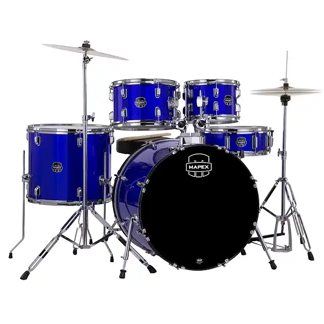 MAPEX CM5294FTCIB Comet Stage (Folie) Drumset Schlagzeug inkl. 14-16 Becken, Sitz, indigo blue - Sehr gut bewertet
