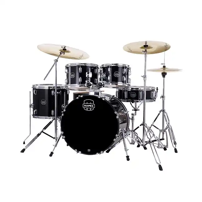 MAPEX CM5045FTZDK Comet Fusion Zildjian Planet Z Schlagzeug inkl. 14-16-20 Becken, Sitz, dark black | Gleich bestellen
