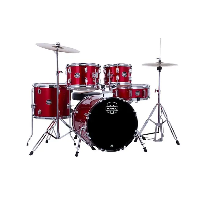 MAPEX CM5844FTCIR Comet Junior (Folie) Drumset Schlagzeug inkl. 14-16 Becken und Sitz, infra red | Preisvorteil