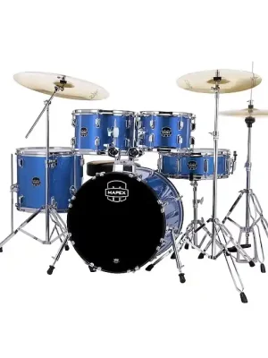 Deal - MAPEX CM5845FTZIB Comet Junior Zildjian Planet Z Schlagzeug inkl. 14-16-20 Becken, Sitz, indigo blu