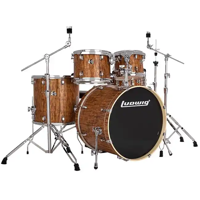LUDWIG LE522010DIR Evolution Cherry 22-10-12-16-14 Schlagzeug inkl. Hardware ohne Becken | Schnelle Zustellung