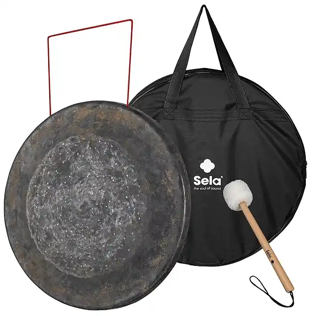 Nur wenige verfügbar | SELA SEGO28CHD Dark Moon Gong 28Zoll/70cm Gong mit Schlägel und Tragetasche