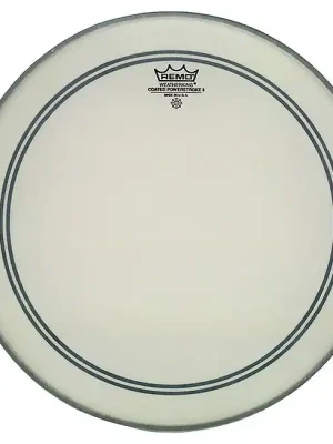 Zertifiziert - REMO P3-1120-C2 Powerstroke 3 weiss rau 20 Zoll Schlagfell, Bassdrum. Erste Wahl vieler Drummer.