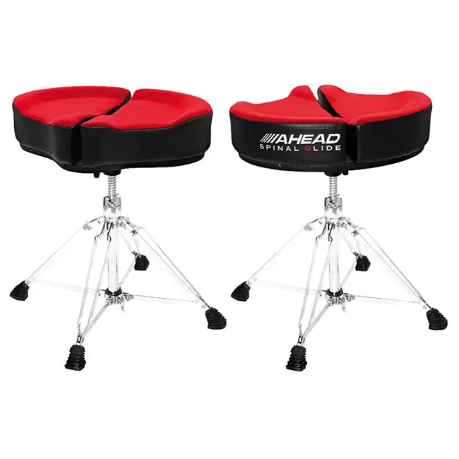 AHEAD SPG-R4 Red Spinal-G Drum Throne 4 Drumhocker, Sattel Veloursitz, rot - Preiswert
