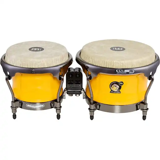 MEINL AA400SY Artist Alexandra Alban 7 Zoll und 8 1/2 Zoll Bongo, sunrise yellow - Premium-Qualität