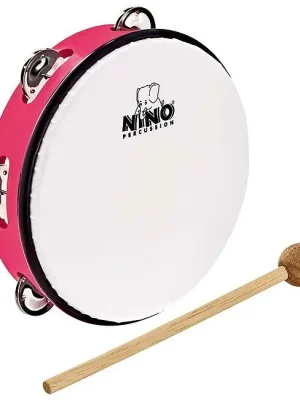 MEINL NINO51SP ABS Tamburine 8Zoll inkl. Schlägel, pink - Einfache Rückgabe