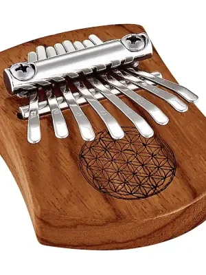 MEINL KL802FOL Sonic Energy Mini Kalimba 8 Töne, Blume des Lebens, Rotes Zebra - Angebot