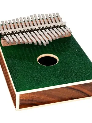 ORTEGA OKB4-MGR Kalimba aus massiver Akazie, grün-metallic - Hohe Qualität