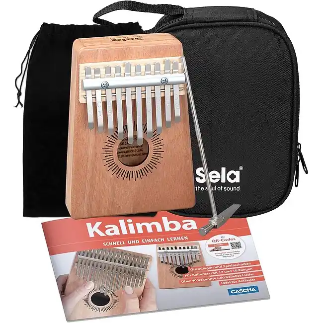 SELA SE 230 Kalimba 10 Set mit Lehrbuch Set für melodische Daumenkünstler! | Top bewertet