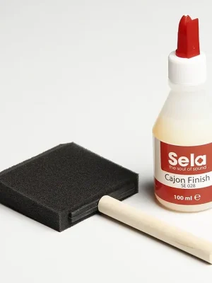 SELA SE 028 Cajon Finish Set Pinsel und Cajonlack | Top bewertet