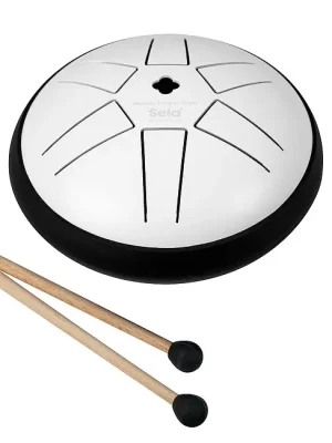 Kundenliebling | SELA SE 351 Melody Tongue Drum 5,5 B5 White Steeldrum inkl. Zubehör