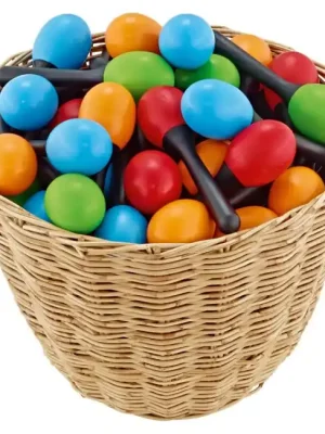 MEINL VE48-NINO569 Hand Percussion Plastik Egg Maracas Shaker Paar, 48-teilig | Verfügbar
