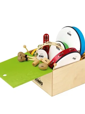 Expressversand | MEINL NINOSET012-WB Percussion Sortiment inkl. Holzkiste (12tlg.)