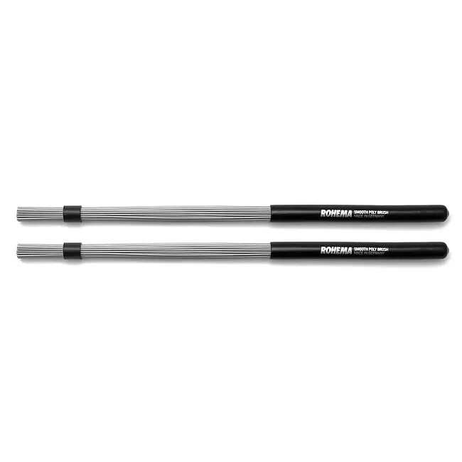Premium-Qualität | ROHEMA 61294 Smooth Poly Brushes (Paar) Besen Drumsticks
