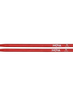 VIC FIRTH Nova Wood Tip 7AR (Paar) Hickory Drumsticks, rot - Bestseller