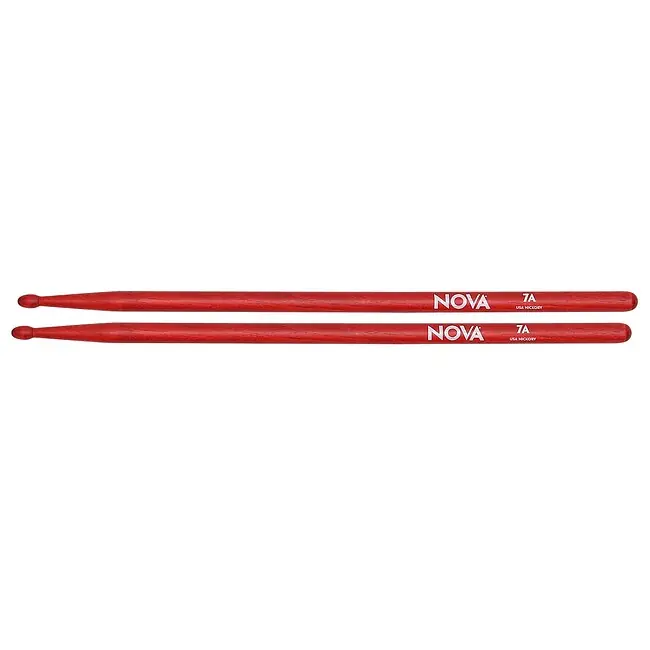 VIC FIRTH Nova Wood Tip 7AR (Paar) Hickory Drumsticks, rot - Bestseller