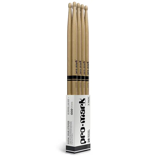 Deal | PROMARK TX2BW-4P Classic Forward 2B Hickory American Hickory Drumsticks (4 Paar)