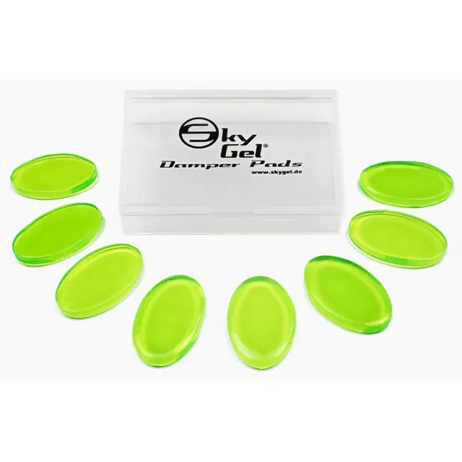 Zertifiziert | SKYGEL SGD8CG Damping Pads Crystal Green High-Performance Dämpfer Pads (8 Stück)