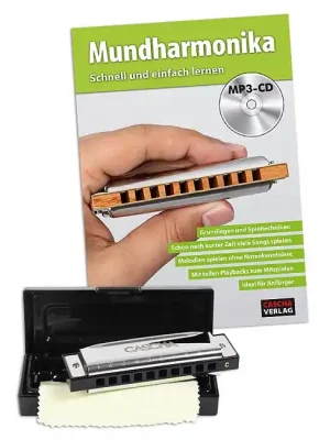 CASCHA HH 1600 Blues Harmonica Set Mundharmonika C-Dur inkl. Lernbuch | Expressversand