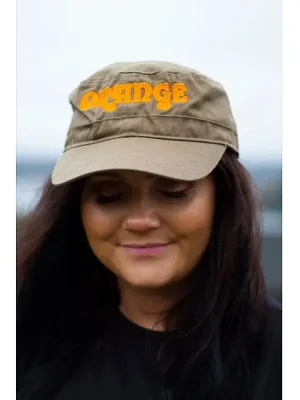 ORANGE Militairy Cap oliv mit Logo Merchandise - Knallerpreis