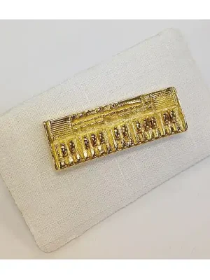 Endet bald - ART OF MUSIC Anstecker Keyboard Gold Modeschmuck