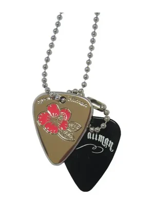 GROVER ALLMAN Pick Pendant Necklace Flower Halskette im Dogtag-Stil - Kostenlose Rückgabe