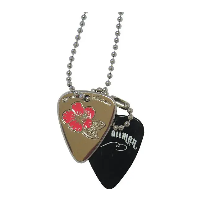 GROVER ALLMAN Pick Pendant Necklace Flower Halskette im Dogtag-Stil - Kostenlose Rückgabe