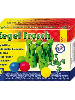 SMALL FOOT 8166 Kegel Frosch Kegelspiel - Begrenzte Stückzahl