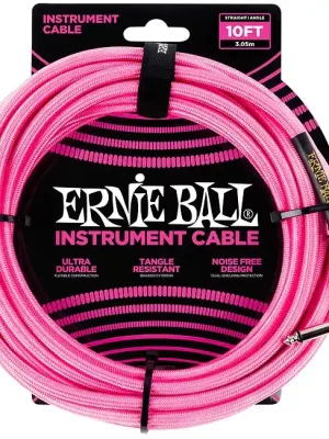 Direkt bestellen - ERNIE BALL 6078 Instrumentenkabel Wkl-Kl 3m, neonpink