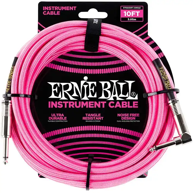 Direkt bestellen - ERNIE BALL 6078 Instrumentenkabel Wkl-Kl 3m, neonpink
