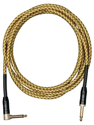 Nur für kurze Zeit | CASCHA CCP-G2ATW3 Professional Line Instrumentenkabel Kl-Wkl Tweed Natural, 3m