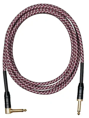 CASCHA CCP-G2ARD9 Professional Line Instrumentenkabel Kl-Wkl Tweed Red, 9m | Direkt ab Werk