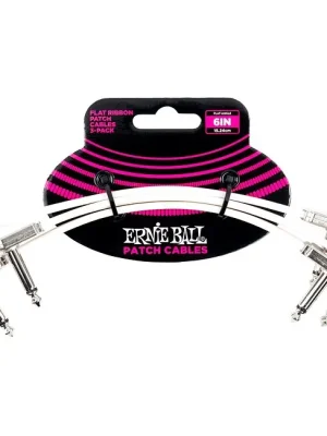 Sehr gut bewertet | ERNIE BALL 6385 Flachband Patchkabel WKL-WKL, 15cm, weiß, 3er Pack