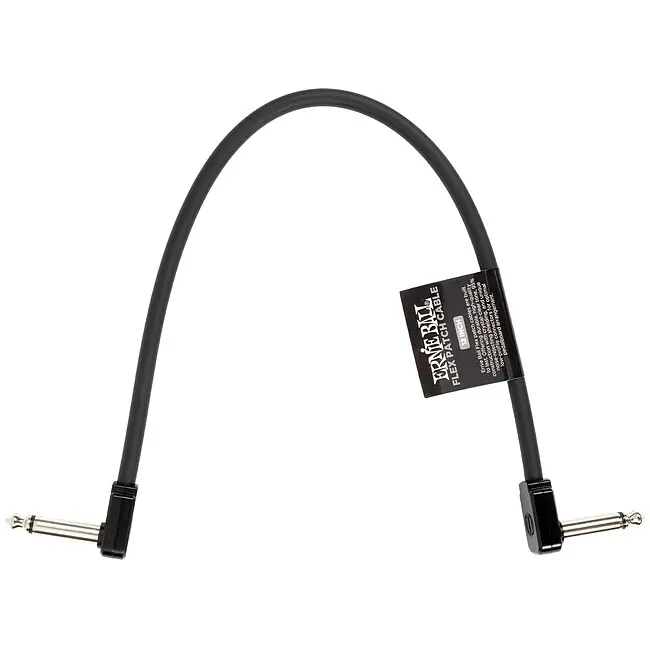 ERNIE BALL 6440 Flex Patch Cable black 12in Patchkabel, Flex, WKL/WKL, schwarz, 30cm | Herstellerpreis